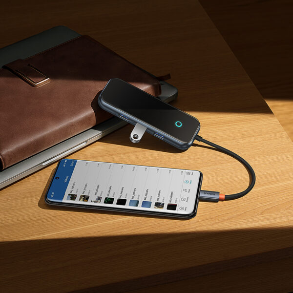 Adapteur Hub 5 in 1 Type-C vers USB*3+Type-C+Data+RJ45 Baseus