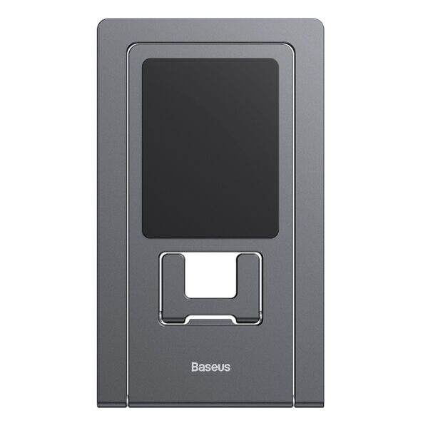 Support de bureau pliable en métal pour tablette et ordinateur portable -Gris – - Image 4