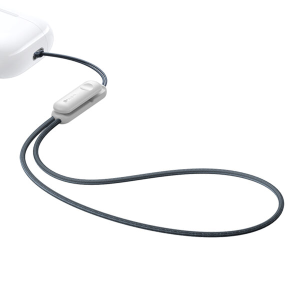 Cordon pour écouteurs AirPods et téléphone Crystal Series, gris - Image 3