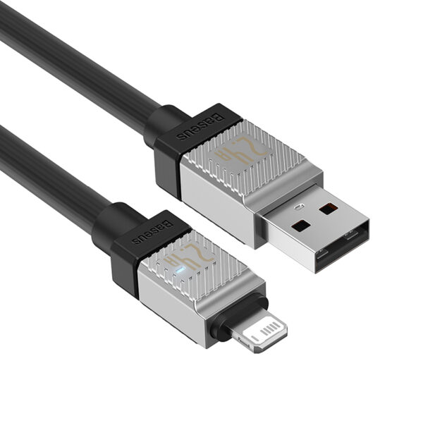 Câble USB – Lightning 1m 2,4A noir - Image 2