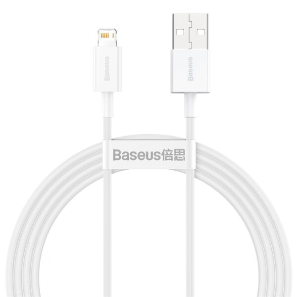 BASEUS 1,5m câble de données de charge rapide 2.4A compatible avec iPhone,blanc