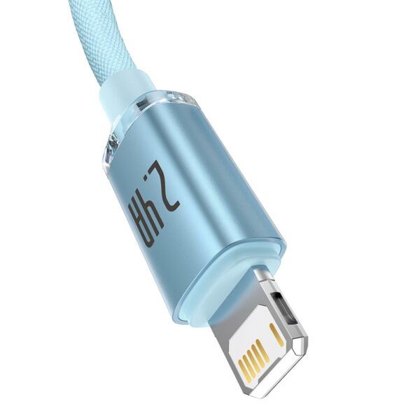 BASEUS HIGH CURRENT FAST CHARGING DATA CABLE USB TO IP BASEUS CRYSTAL SHINE SERIES 2.4A HAUTE INTENSITÉ - Image 2