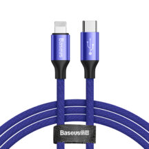 Le câble Baseus Yiven pour iPhone, bleu marine.