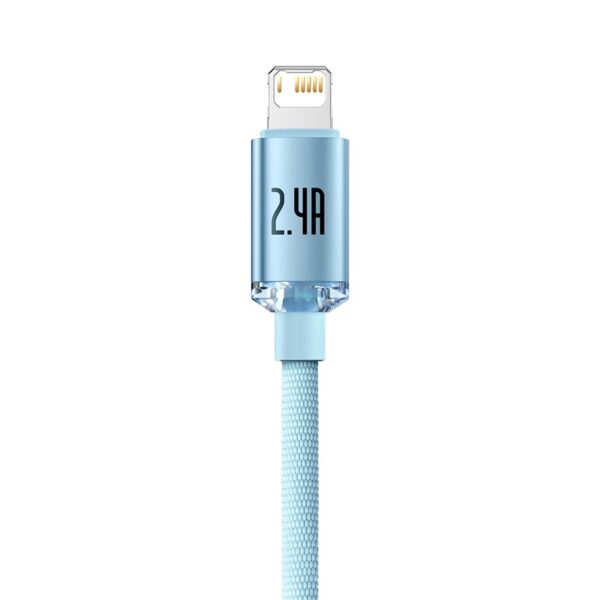 BASEUS HIGH CURRENT FAST CHARGING DATA CABLE USB TO IP BASEUS CRYSTAL SHINE SERIES 2.4A HAUTE INTENSITÉ - Image 3