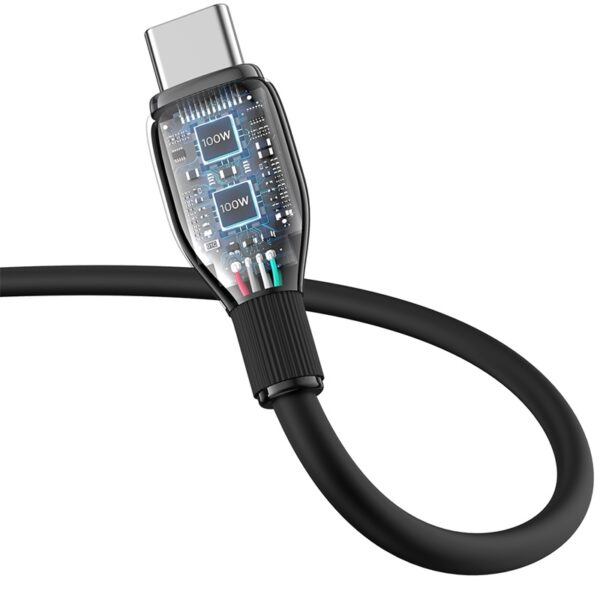 BASEUS GENTLE TO THE TOUCH BASEUS PUDDING SERIES CÂBLE DE CHARGE RAPIDE 6A/100W/1.2M USB VERS TYPE-C - Image 3