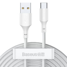 Baseus Simple Wisdom Kit USB→Type-C 5A x2 1,5m Blanc