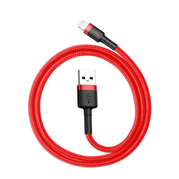 Câble pour iPhone - iPad Renforcé vers USB / Heavy Duty / Charge Rapide / 1 mètre / Noir / Baseus