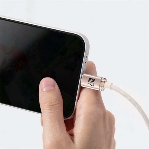 Câble USB vers Lightning Baseus Crystal Shine Series 2,4A 1,2 m Rose - Image 2