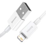 Baseus Câble Charge Rapide 2,4A 2m iPhone Blanc
