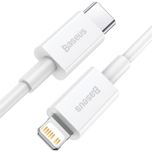 BASEUS blanc 0,25 m 20W PD Câble de charge rapide compatible avec tous les iPhone - Image 2