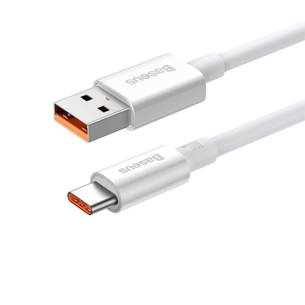 Câble s USB vers TYPE-C 100W/1.5M Blanc - Image 2