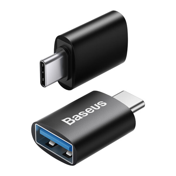 Adaptateur Mini OTG Baseus Ingenuity Series Type-C vers USB-A 3.1 Noir - Image 3