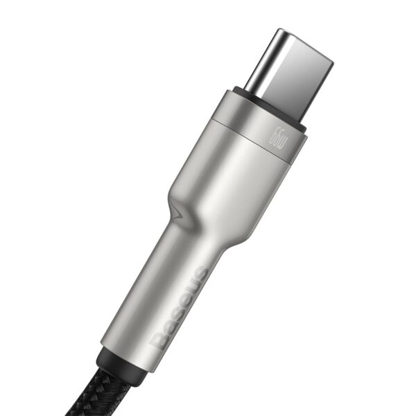 BASEUS HIGH CURRENT CÂBLE EN MÉTAL ROBUSTE POUR UNE CHARGE RAPIDE JUSQU'À 66W, CONÇU POUR DES DISPOSITIFS USB-C. - Image 2