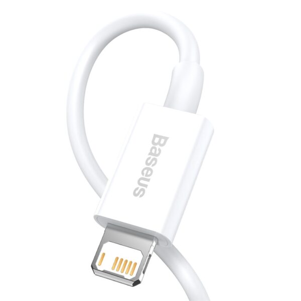 Câble USB de données de charge rapide Baseus Dynamic Series pour Ip 2.4A 1M blanc - Image 3