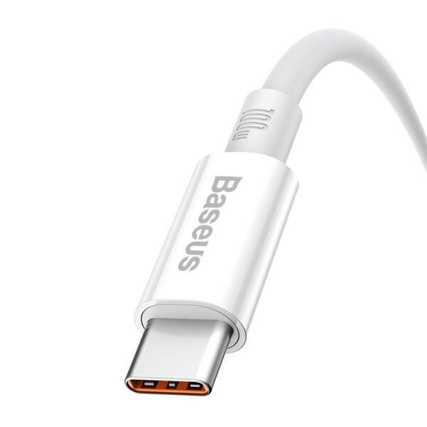 Câble s USB vers TYPE-C 100W/1.5M Blanc - Image 4