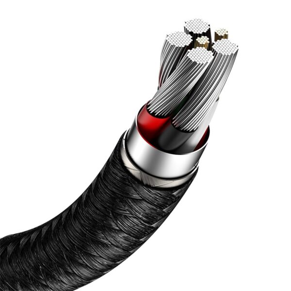 BASEUS HIGH CURRENT CÂBLE EN MÉTAL ROBUSTE POUR UNE CHARGE RAPIDE JUSQU'À 66W, CONÇU POUR DES DISPOSITIFS USB-C. - Image 4