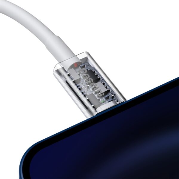 BASEUS blanc 0,25 m 20W PD Câble de charge rapide compatible avec tous les iPhone - Image 5