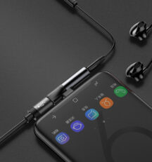 Adaptateur Audio Casque Cordon de Charge Câble, Type C Homme à Type C Femme et Adaptateur 3.5mm Femme pour Galaxy S9+ BASEUS 2 en 1