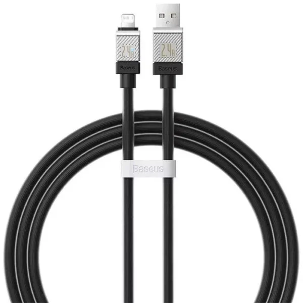 Câble USB – Lightning 1m 2,4A noir