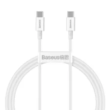 Câble Baseus TYPE-C vers TYPE-C 100W/1M Blanc