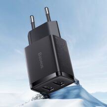 Chargeur compact Baseus 2U 10,5W EU Noir