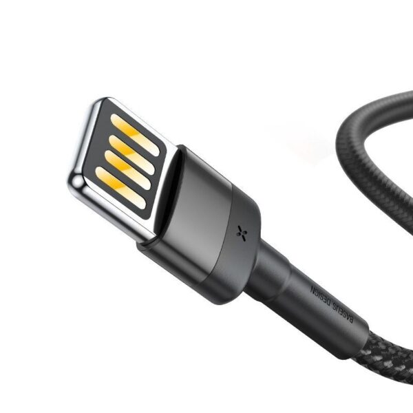 Baseus Câble Lightning vers USB 2.4 A 1m Noir-Gris - Image 2