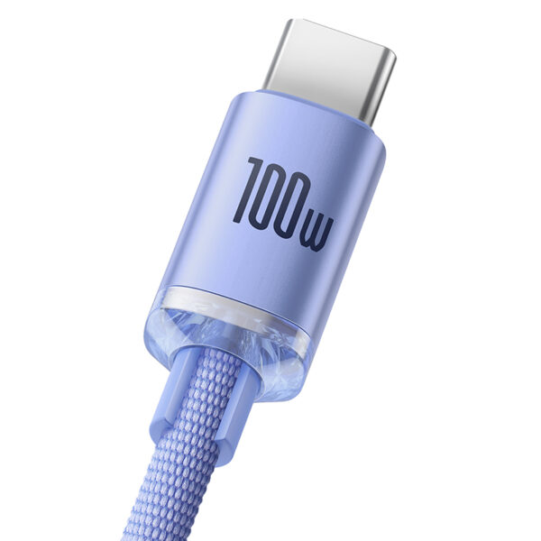 Câble USB vers TYPE-C 100W/1,2M Violet - Image 3