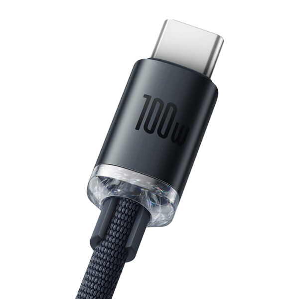 BASEUS CÂBLE DE CHARGE RAPIDE PERMETTANT DE TRANSFÉRER DES DONNÉES ET DE CHARGER DES APPAREILS JUSQU'À 100W, USB-C. - Image 2