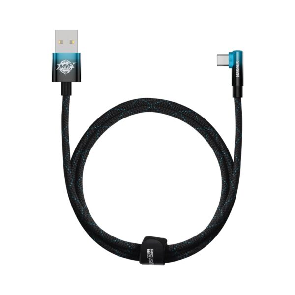 BASEUS MVP 2 CÂBLE COUDÉ CONÇU POUR FACILITER LA CONNEXION DANS DES ESPACES RESTREINTS, SUPPORTANT UNE CHARGE RAPIDE JUSQU'À 100W.