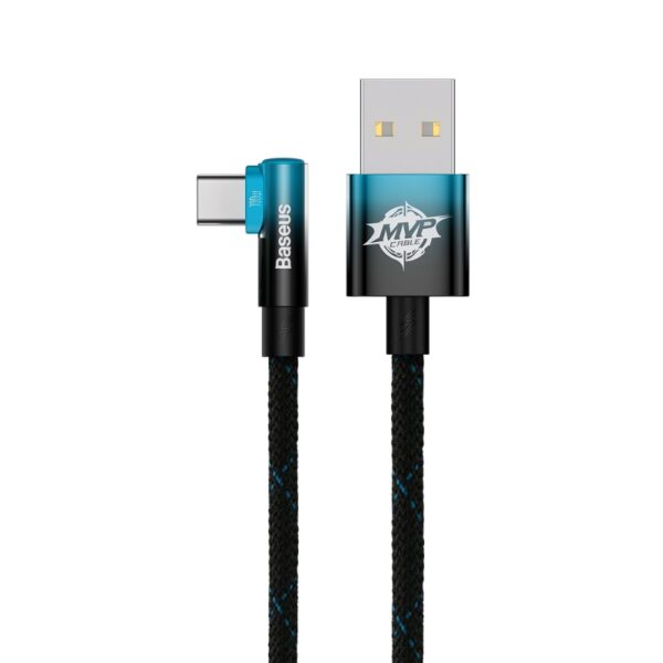 BASEUS MVP 2 CÂBLE COUDÉ CONÇU POUR FACILITER LA CONNEXION DANS DES ESPACES RESTREINTS, SUPPORTANT UNE CHARGE RAPIDE JUSQU'À 100W. - Image 2