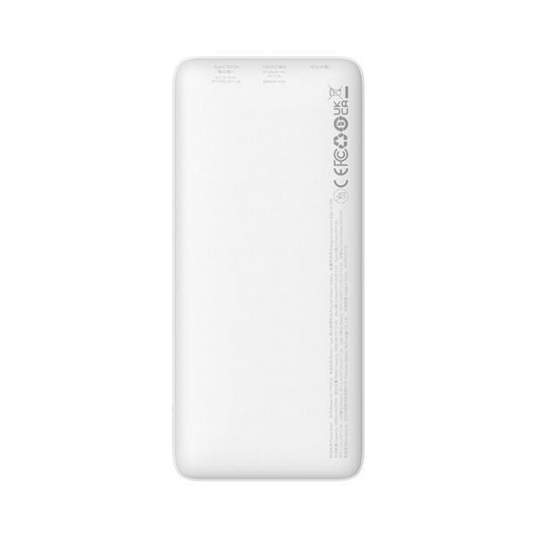 Batterie externe de charge rapide Baseus Airpow 10000mAh 20W Blanc - Image 3