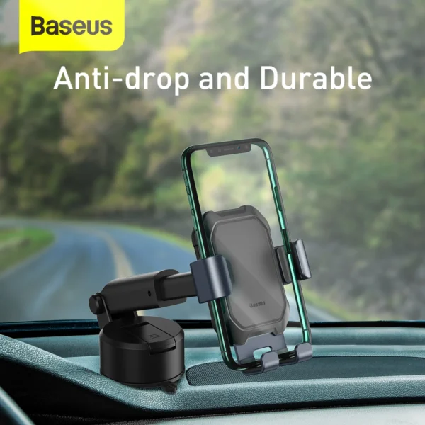 Support de voiture Baseus Tank Gravity avec base à ventouse Noir Tarnish