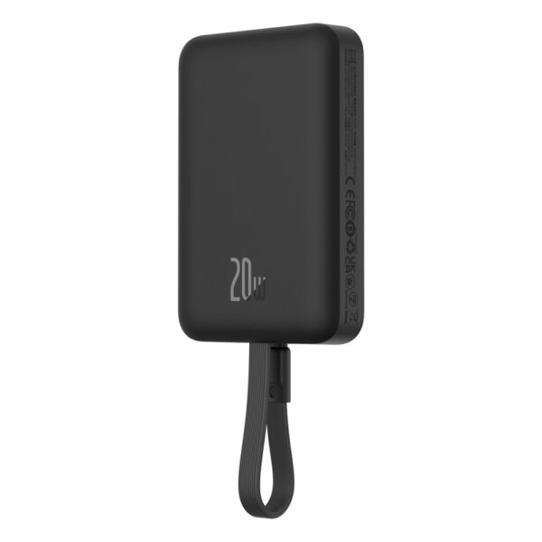Batterie externe magnétique sans fil Baseus OS Mini, charge rapide, édition iP, 10000mAh, 20W, noir Cluster. - Image 3