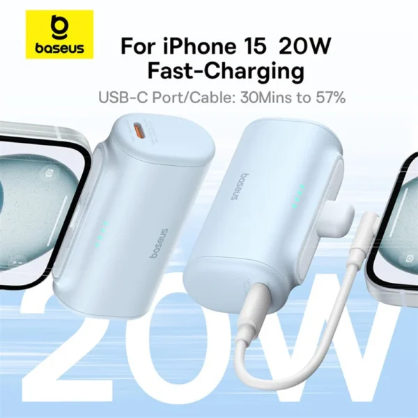 BATTRIE EXTERNE POWER BANK 5000MAH 20W BASEUS