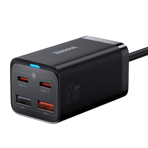 Chargeur de bureau rapide Baseus GaN3 Pro 2C+2U 65W UE Noir - Image 5