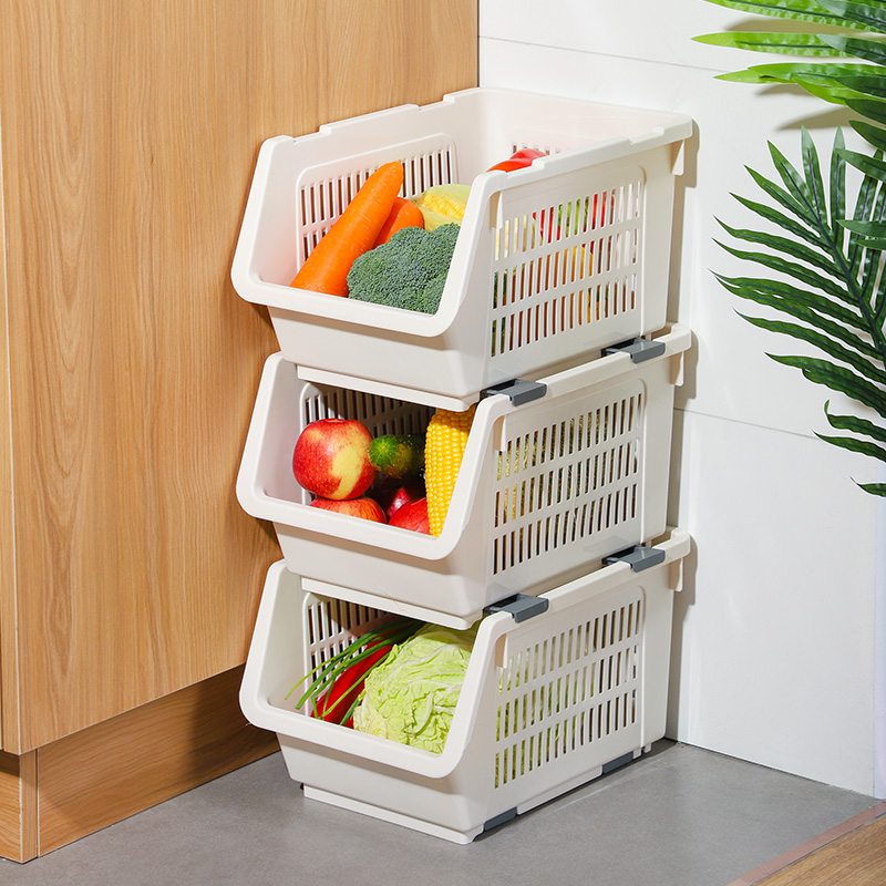 Panier de rangement rectangulaire empilable