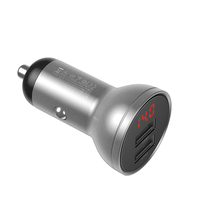 Baseus Chargeur Voiture 2xUSB 24W Argent - 图片 4