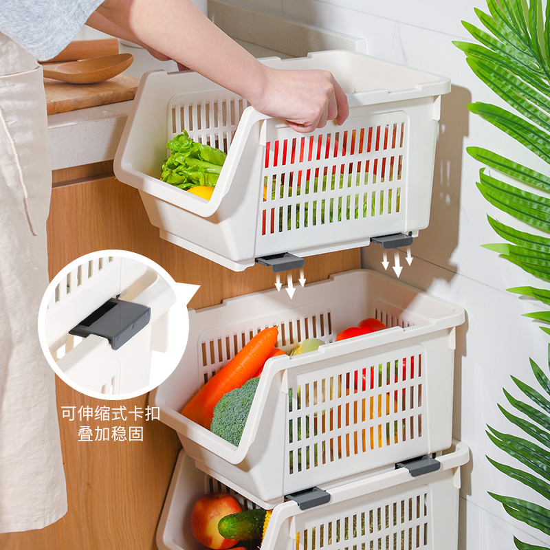 Panier de rangement rectangulaire empilable - 图片 4