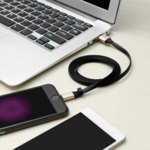 Baseus Two-in-one Portable Cable（Android/iP）23cm Black