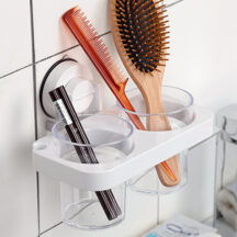 Porte-brosse à dents pour couple (double tasse)